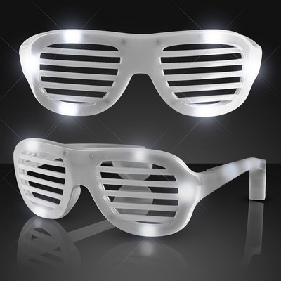 White Light Up Slotted Sunglasses - BLANK