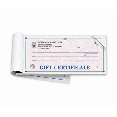 High Security St. Croix Booked Gift Certificate (2 Part) with Envelopes