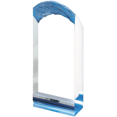 Sea Horizons -Oval - Blue Reflective Base Acrylic Award - 8 1/2''