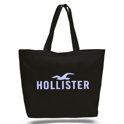 Canvas Big Tote Black--1-Color Imprint