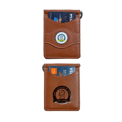 Leatherette Golf Money Clip Captain