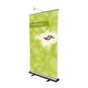 BannerStand 2 - Black Banner Stand w/Double Sided Graphic & Hardware (47.2"x80")