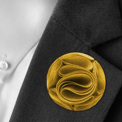 Gold Floral Lapel Pin