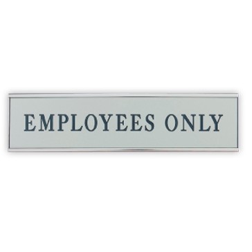 Engraved Sign with Metal Desk Holder - Horizontal, 8" x 2"