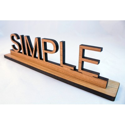 2" x 8.5" - Hardwood Table Signs with Stand