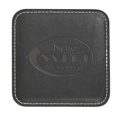 Vintage Leather Square Coaster