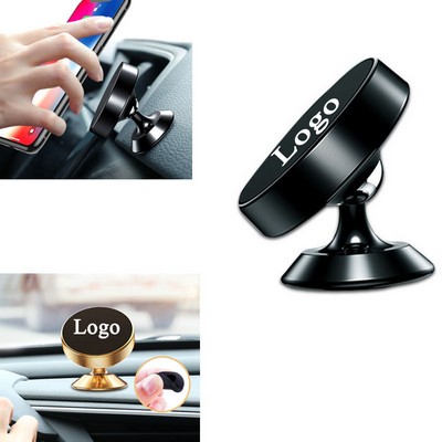 360-Degree Rotating Magnetic Suction Cup Car Phone Holder