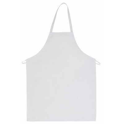 A2010-2Pocket front Spun poly full length Butcher Apron white 28"W x 34"L