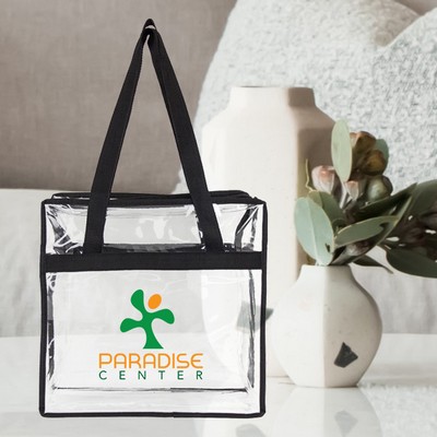 Clear Zippered Stadium Tote