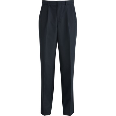 Men's Washable Wool Pleated Front Pant