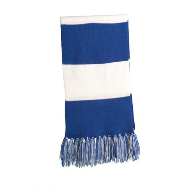 Spectator Scarf, Royal/White