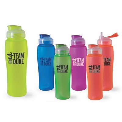 23 Oz. Neon Hydration Bottle w/ Retractable Straw