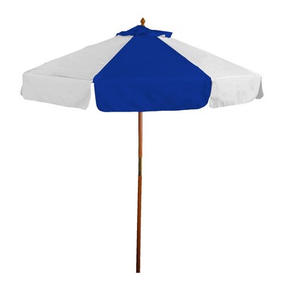 7' Wooden Market Umbrella with Valence