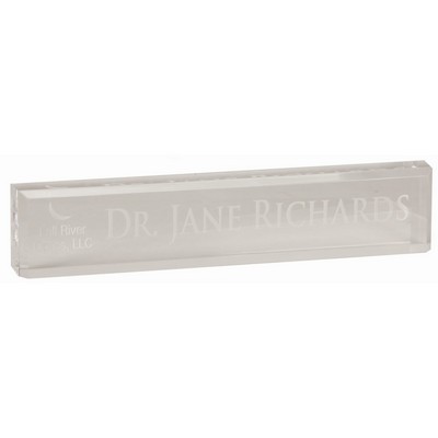 Clear Acrylic Desk Wedge (10" x 2")