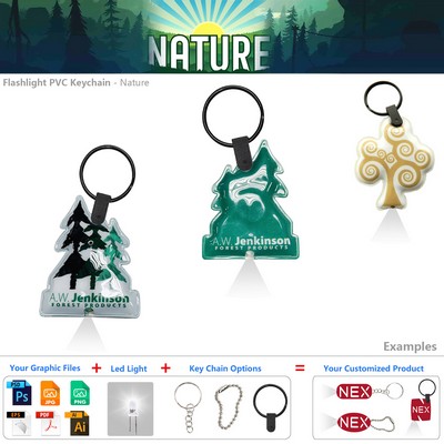 Various Nature Keychain LED Flashlight