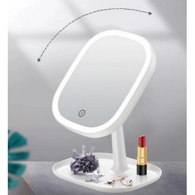 desktop rechargeable LED mirror