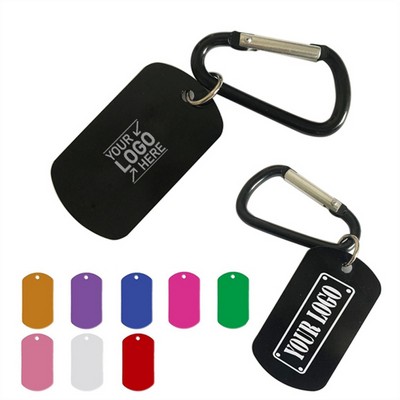 Carabiner-Attached Dog Tag