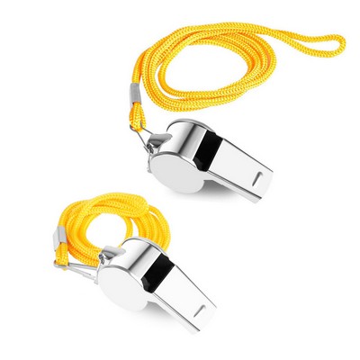 Metal Whistles with Lanyard