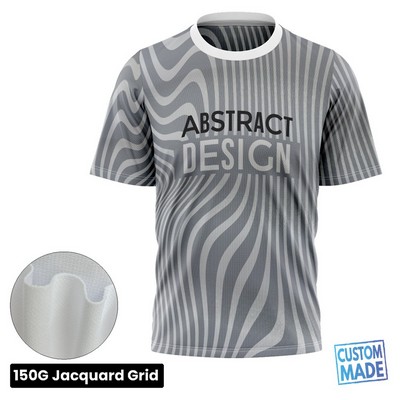 Unisex and Kids' Full Sublimation Short Sleeve T-Shirt - 160G Performance Jacquard