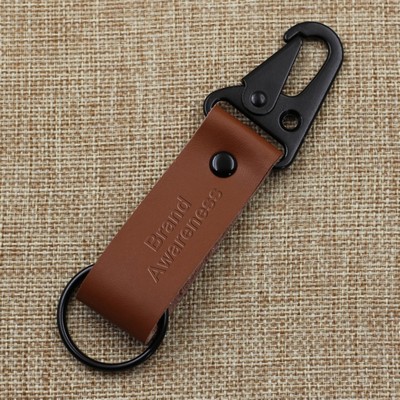 Clip Leather Keychain