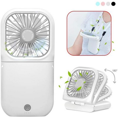 3000mAH Portable Mini Quiet Handheld Personal Neck Fan/Power Bank