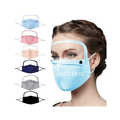 Cotton Visible Face Mask With Eye Shileds Window