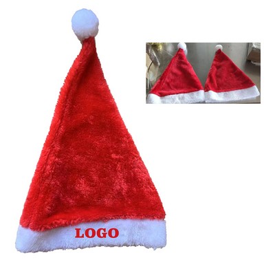 Plush Santa Hat Christmas Hat With Trim