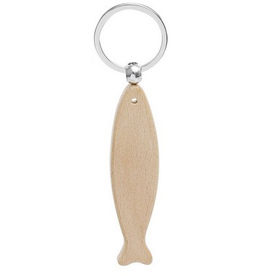 Fish Wood Keychain