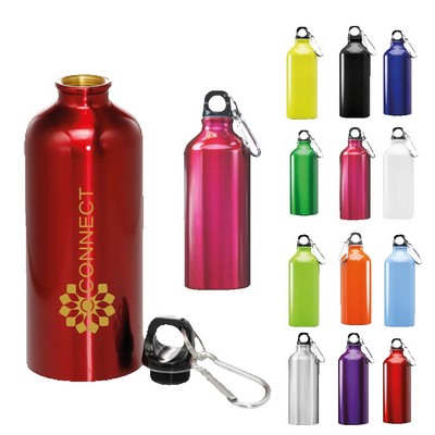 Sports Bottle with Carabiner - Aluminum 20 oz