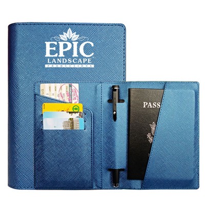 Leather Passport Holder w/Card Slot