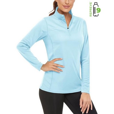 Repreve Women's Quarter Zipper rPET Performance Long Sleeve