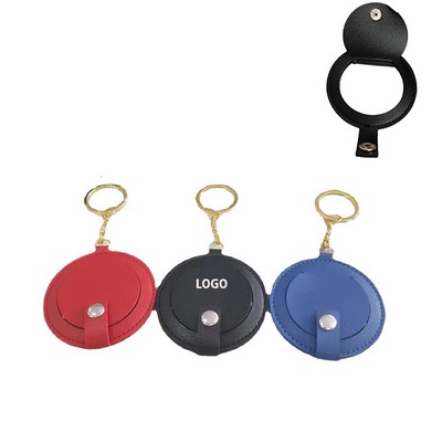 PU Folding Mirror Keychain