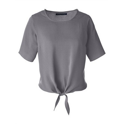 Ladies Perfect Fit Tie Front Blouse