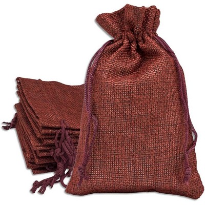 Jute Linen Gift Drawstring Bag