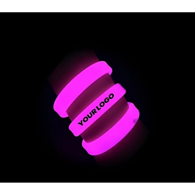 1 inch Glow In The Dark Silicone Wristband