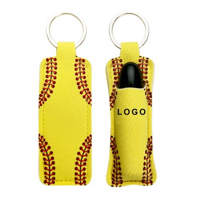 Neoprene Lipstick Holder Key Chain