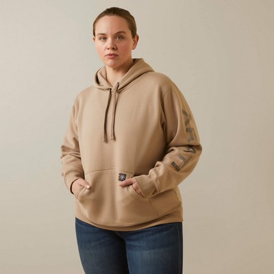 Ariat® String Beige/Alloy Gray Rebar Graphic Hoodie