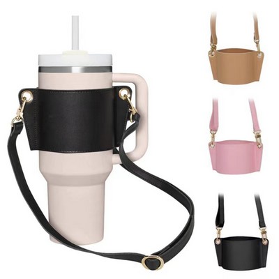 40oz PU Leather Coffee Cup Sleeve