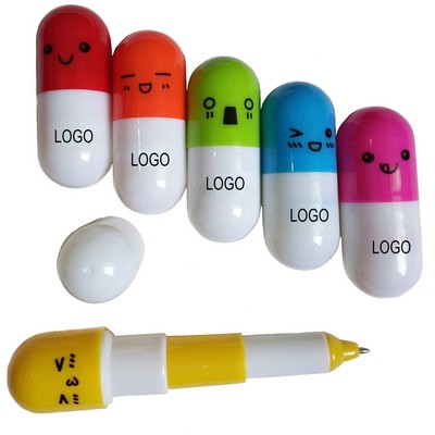 Pill Shaped Ballpoint Pen