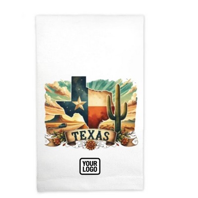 Texas Theme Kitchen Towel with logo