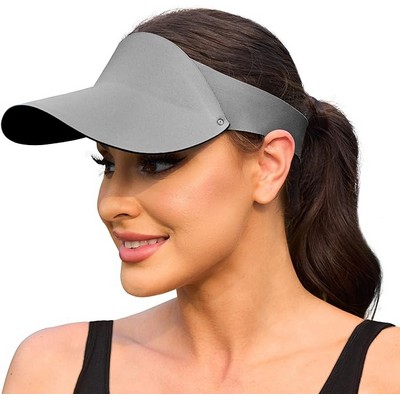 Sun Visors Hats for Women Soft Adjustable Stretchy Band No Pressure Lightweight Wide Brim