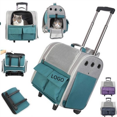 Portable Pet Carrier on Wheels - Travel-Friendly