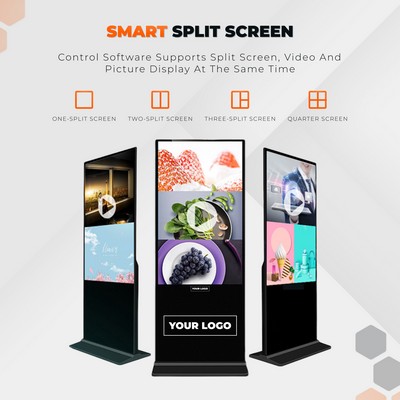 65" - Floor-standing Information Kiosk - with Capacitive Touch - Windows OS