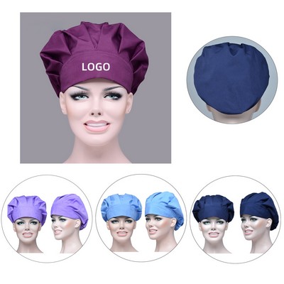 Bouffant Cotton Unisex Surgical Scrub Cap