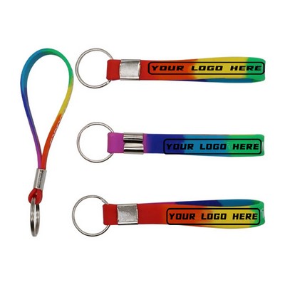 Rainbow Silicone Keychain