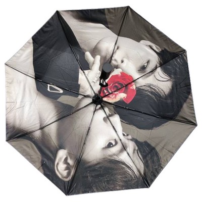 23"double layer full color triple fold Umbrella