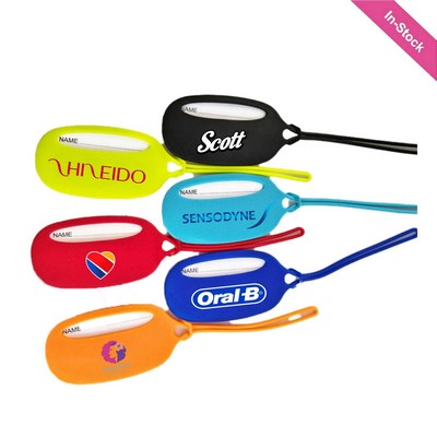 Oval Silicone Luggage Tag