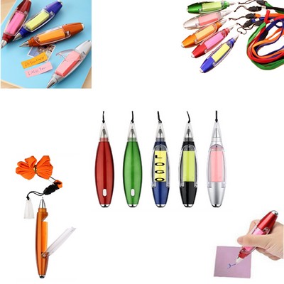 Multi-function Lanyard Notepad Lamp Pen