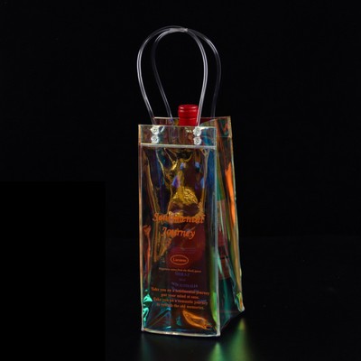 Holographic PVC Wine Cooler Tote Bag