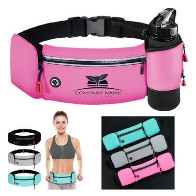 Sport Belt Waist Bag with Bottle Holder